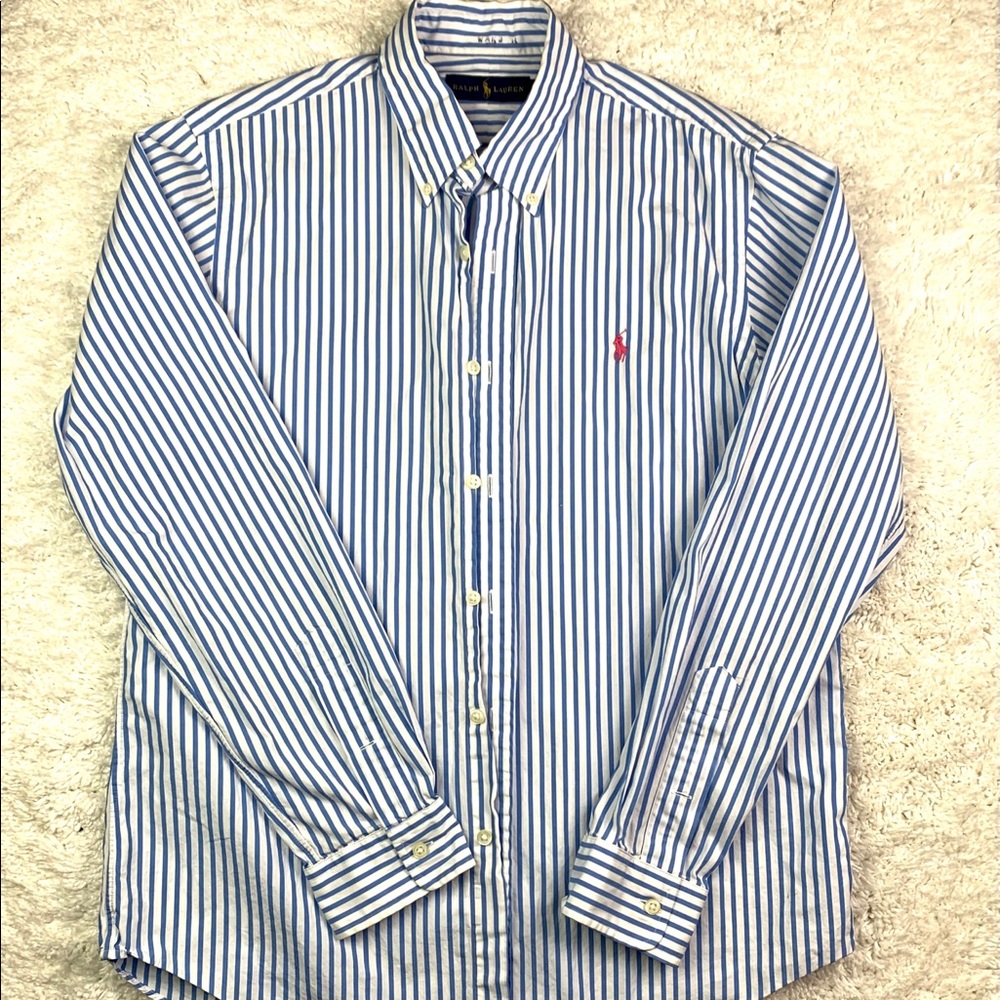 Ralph Lauren Medium Striped Long Sleeve Polo Shirt